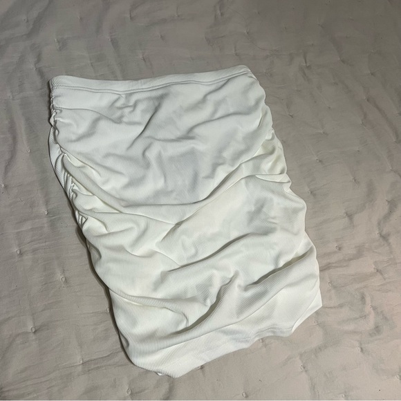 SHEIN SXY White Ruched High Wasted Skirt - M - Picture 2 of 5